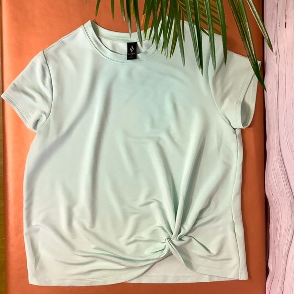 SKECHERS ACTIVE FRONT KNOT TEE TOP - MINT GREEN - Picture 8 of 10